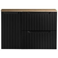 mueble bajo lavabo newport mural con 2 cajones mdf 80x60x40 cm - roblenegro