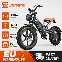 bicicleta electrica jansno x50 con llantas anchas bateria extraible de 48v 17ah 750w 204 todoterreno de montana 21 velocidades para adultos