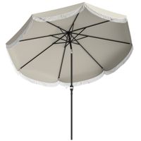 outsunny sombrilla de jardin sombrilla exterior inclinable 270x270 cm gris   aosom espana