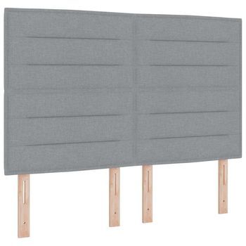 Cama Tapizada 193x144x128 Cm Poliéster - Gris