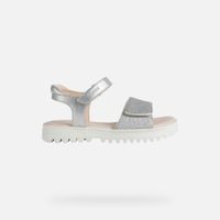 geox sandal coralie nina plateado