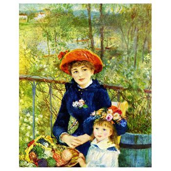 Legendarte - Cuadro Lienzo, Impresión Digital - En La Terraza - Pierre Auguste Renoir - Decoración Pared Cm. 50x60