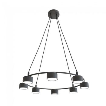 Lámpara de techo discover negro (8 luces)