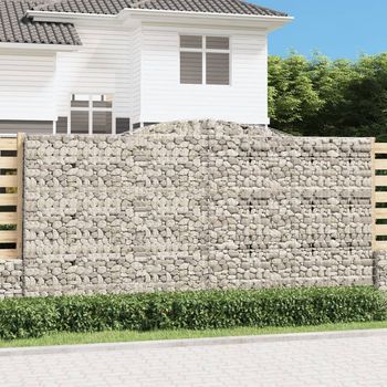 Cesta Gaviones | Gavión Para Piedras | Gavión Decorativo Forma Arco Hierro Galvanizado 400x50x200/220 Cm Cfw288398