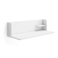 escritorio de pared de melamina blanco 25x90x35 cm