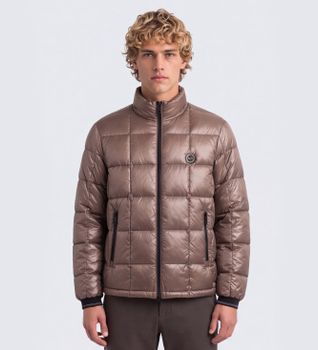 A|X Armani Exchange para hombre. XM003474AF23755U6125 Plumífero acolchado marrón (S), Casual, Poliamida