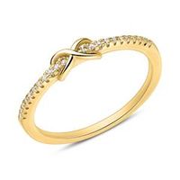 anillo plata 925 chapado en oro simbolo del infinito