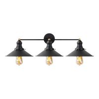 lampara de pared conical-12185 negro oro cobrizo metal 75x27x20 cm