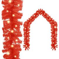 guirnalda de navidad con luces led rojo 20 m vidaxl