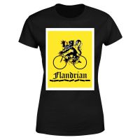 flandrian womens t-shirt - black - l - black