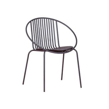 Silla Metálica Apta Para Exterior 66x54x83cm - Negro
