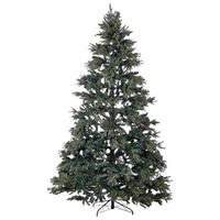 arbol de navidad artificial tradicional base metal pvc 240 cm verde huxley