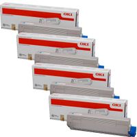 original multipack oki c9655n printer toner cartridges 4 pack -43837132