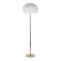 lampara de pie con plumas blancas cm o 43x170
