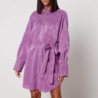 stine goya isolde sequined gauze mini dress - m
