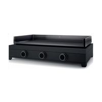 forge adour plancha de gas de 6000 w con placa de hierro fundido esmaltado 744 x 42 cm - moderng75an