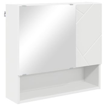Armario Con Espejo 59 X 17 X 55 Cm Madera De Ingeniería