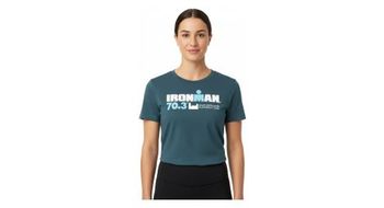 Camiseta de manga corta para mujer ironman 70 3 rapperswil azul turquesa
