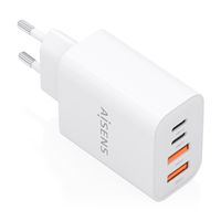 aisens - cargador gan 32w 2xusb-c pd30 2xusb-a blanco