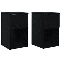 mueble cama 2 pcs roble negro 29 x 315 x 49 cm vidaxl