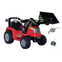 tractor electrico con rc y pala excavadora delantera 12v sh speed case iii style