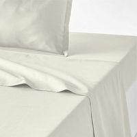 juego sabanas 100 algodon percal 200 hilos 30 cm 200 cm con dos almohadones rufino diaz crema