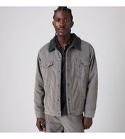 levis para hombre a5784-0063 chaqueta relaxed fit sherpa trucker azul m casual algodon
