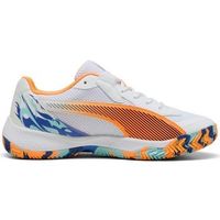 zapatillas puma nova court blanco naranja negro