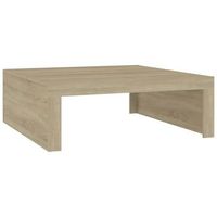 mesa de centrormesa auxiliarrmesa de cafe madera contrachapada roble sonoma 100x100x35 cm