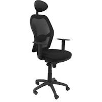 silla jorquera malla negra asiento bali negro con cabecero fijo