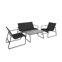 acomoda textil r conjunto jardin de sofa  2 sillones  mesa de acero resistente decorativo y ligero asiento para exterior en patio balcon y