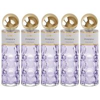 pack de 5 eau de parfum mujer saphir happy 200ml