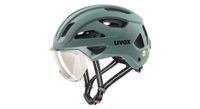 casco uvex stride visor mips city verde