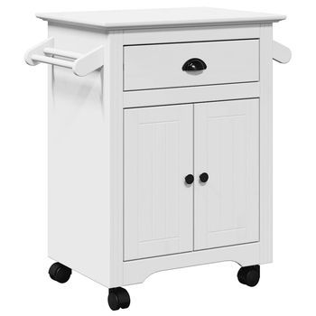 Carrito De Cocina，estantería De Cocina, Carrito De Servir Bodo Blanco 72x45x80 Cm