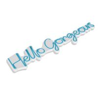 iluminacion led decorativa de plastico hello gorgeous azul 74x17x2 cm