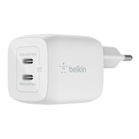 cargador domestico belkin wch011vfwh doble usb-c gan boost charge pro 45w 25w20w