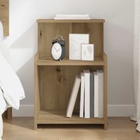 armario de noche - mueble para dormitorio - madera de ingenieria - roble artesanal 40x35x60cm