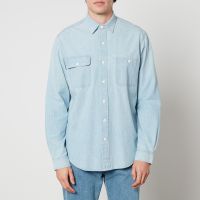 polo ralph lauren cotton-chambray shirt - l