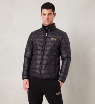 EA7 para hombre. 8NPB23_PNGPZ Abrigo de plumas negro (XXL), Casual, Poliamida