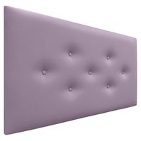 dhome cabecero de polipiel con 3 hileras intercaladas de botones cabezal tapizado cama lujo lila 95cm