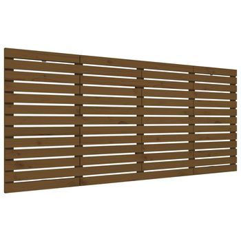 Cabecero Cama Pared Madera Maciza Pino Marrón Miel 206x3x91,5cm Vidaxl