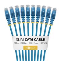 cable de red startech cat6 uutp azul 10-pack 1 m