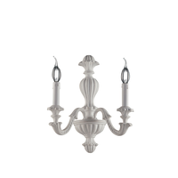aplique de madera shabby blanco leonardo 2 luces 29 p19 bl180-ap2-bco