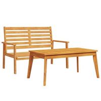 conjunto de muebles de jardin  mesa y sillas madera maciza de acacia