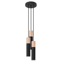 lampara colgante vira negro 3 luces