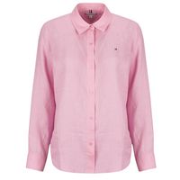tommy hilfiger camisa ess linen relaxed ls shirt para mujer