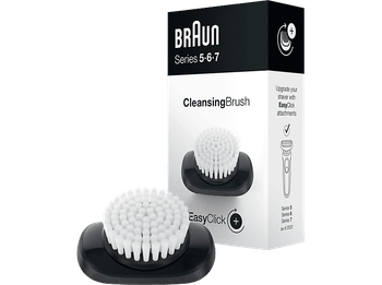 Cepillo facial - Braun, EasyClick, Accesorio Para Afeitadora Eléctrica Series 5, 6 y 7, Negro