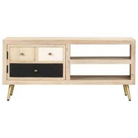 mesa de centro 90x45x40 cm madera - marron