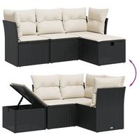 conjunto de sofa exterior con cojines juego de 4 piezas