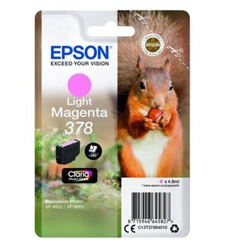 Epson 378 Light Magenta Original Claria Photo HD Standard Capacity Ink Cartridge (Squirrel)